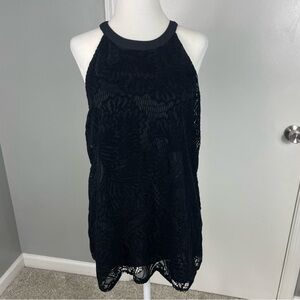 LOFT || Velvet Lace Sleeveless Blouse‎ Size S